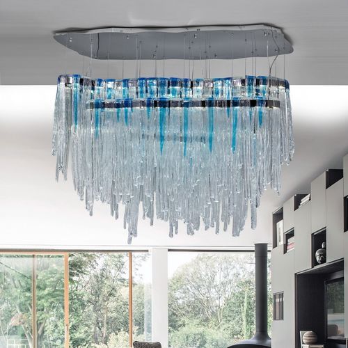 Moderner Kronleuchter - LINE ICE - K-LIGHTING - Glas / Metall / für Gewerbegebrauch