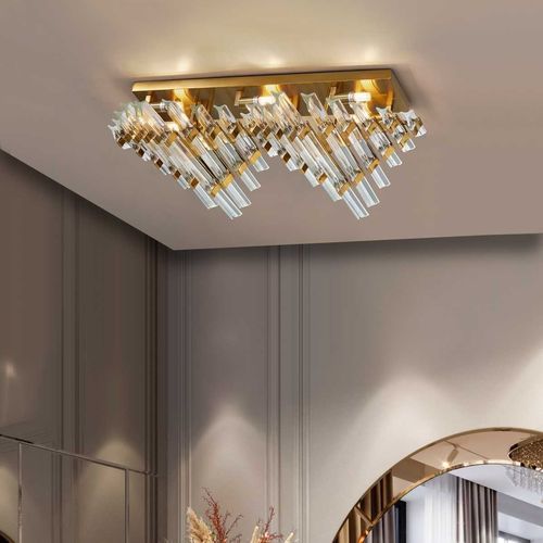 Moderne Deckenleuchte - LINE LIMA - K-LIGHTING - Glas / Messing / Halogen