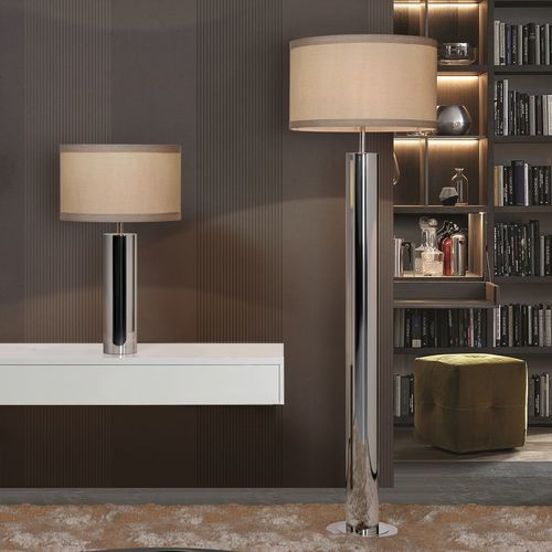Tischlampe - LINE LESSISMORE - K-LIGHTING - Edelstahl / Stoff / modern
