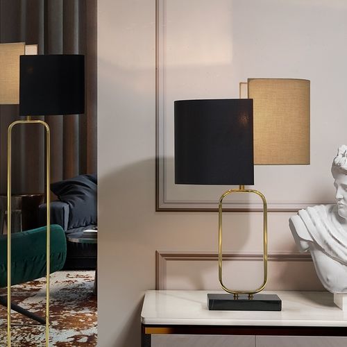 Tischlampe - LINE GEMINI - K-LIGHTING - Edelstahl / Marmor / modern