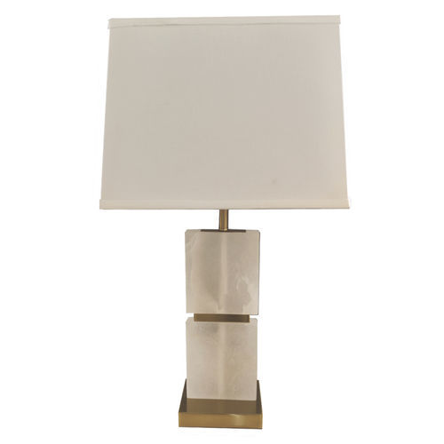 Tischlampe - LINE UKLA - K-LIGHTING - Eisen / Stoff / Alabaster