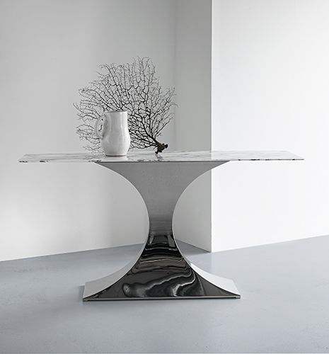 Moderner Konsolentisch - Capricorn - TOM FAULKNER - Holz / Glas / Marmor