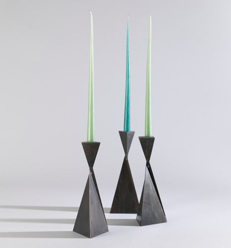 Stahl-Kerzenhalter - Ava - TOM FAULKNER - Bronze