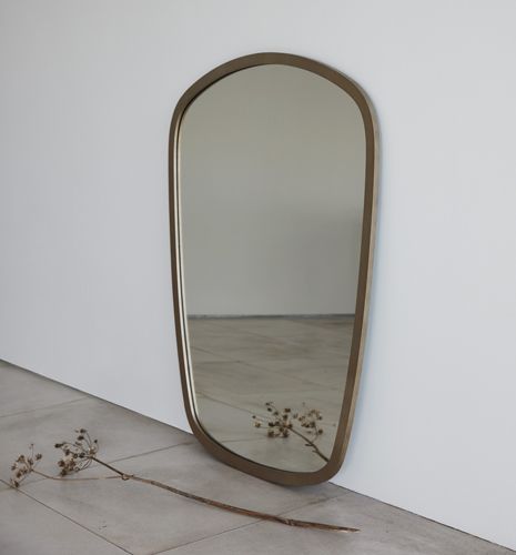 Wandmontierter Spiegel - Jewel - TOM FAULKNER - modern / Metall / gold