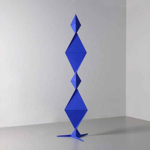 Stahlskulptur - Arizona Needle - TOM FAULKNER - Cortenstahl / freistehend / blau