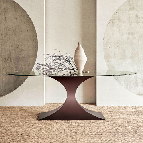 Moderner Esstisch - Capricorn - TOM FAULKNER - Holz / Glas / Marmor