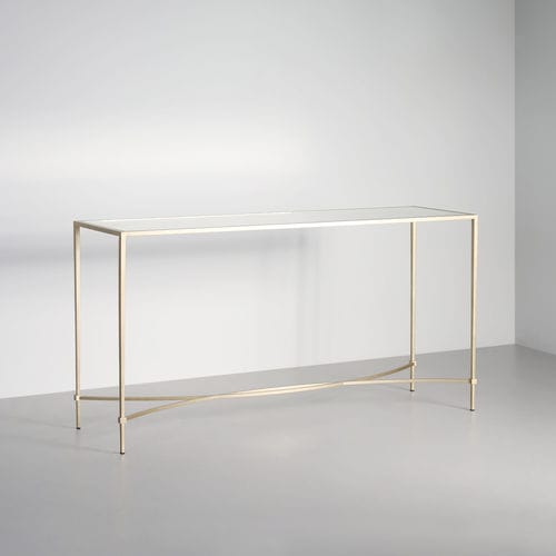 Moderner Konsolentisch - Hanover - TOM FAULKNER - Glas / Marmor / Gestell aus Stahl