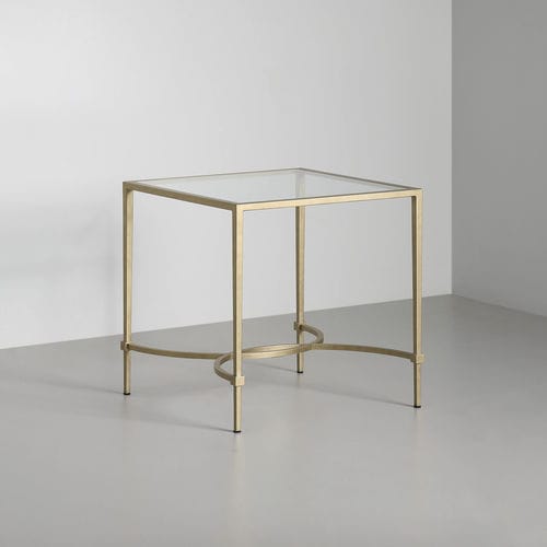 Moderner Beistelltisch - Hanover - TOM FAULKNER - Glas / Marmor / Gestell aus Stahl
