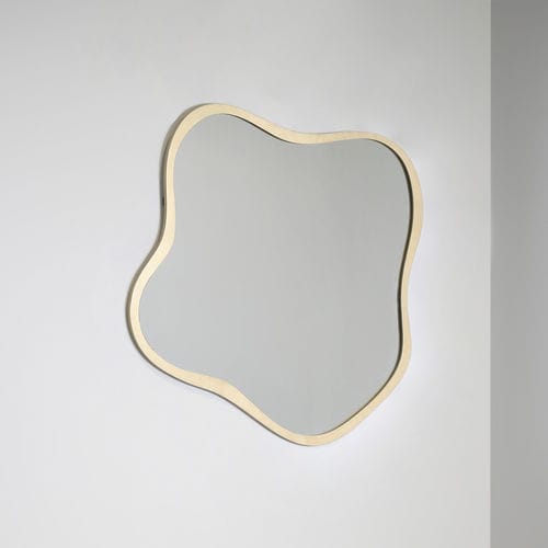 Wandmontierter Spiegel - Lily - TOM FAULKNER - modern / Stahl / Bronze