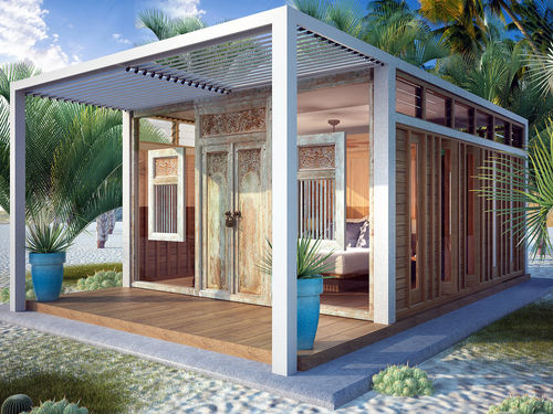 Bungalow-Stil-Haus - 20M2 - Teck Time - bioklimatisch / modern / mit Terrasse
