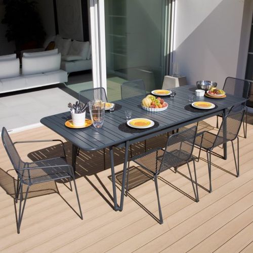 Moderner Esstisch - AMBROISE - Ezeis - Aluminium / Gestell aus Aluminium / rechteckig