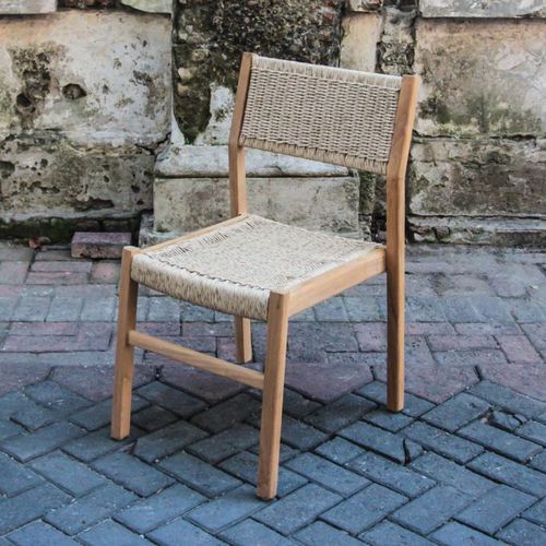 Moderner Stuhl - MOON - Ezeis - für Garten / Esche / Synthetikfaser
