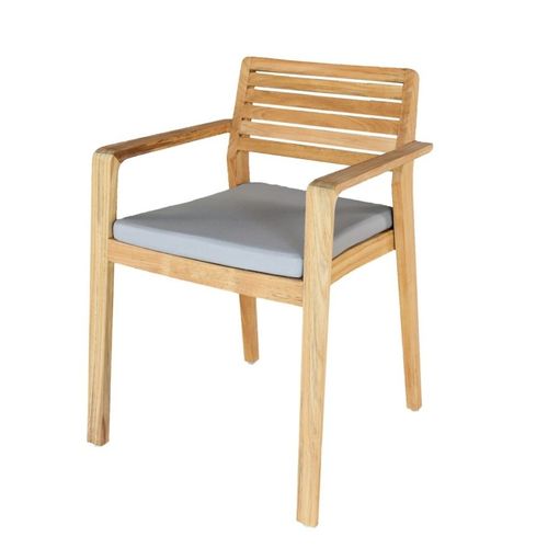 Moderner Stuhl - AQUARIVA - Ezeis - für Garten / Batyline® / Gestell aus Teakholz