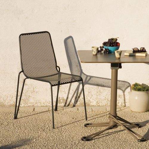 Moderner Gartenstuhl - AMBROISE - Ezeis - für Außenbereich / Stahl / stapelbar