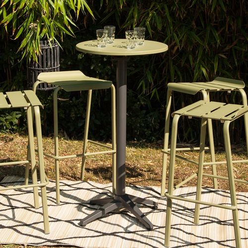Moderner Stehtisch - ALICANTE - Ezeis - Aluminium / Gestell aus Aluminium / rund