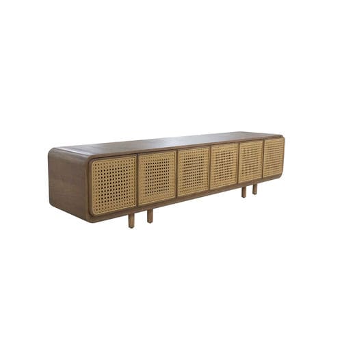 Modernes Fernsehmöbel - SCARLETT - Ezeis - lowboard / Rattan / beige