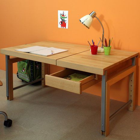 Moderner Schreibtisch - DEBE.DETAIL ZIGGY - DE BREUYN - Holz / melaminbeschichtet / mit 4 Beinen