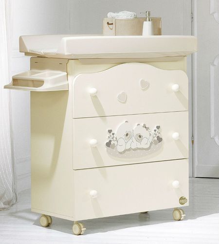 Holz-Wickeltisch - SOGNO - Baby Expert - auf Rollen