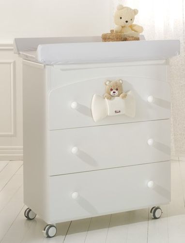 Holz-Wickeltisch - TRUDINO - Baby Expert - auf Rollen