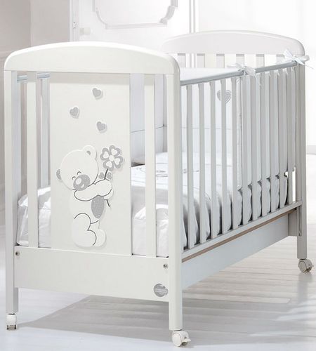 Modernes Babybett - GASTONE - Baby Expert - mit Rollen / Holz