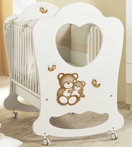 Modernes Babybett - ORSETTO - Baby Expert - mit Rollen / Holz