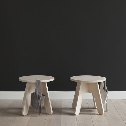 Moderner Hocker - PEEKABOO  - KUTIKAI - Sperrholz / Birke / rund