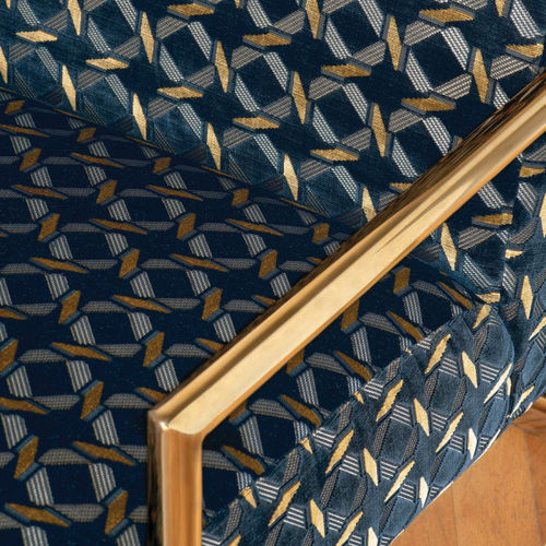 Möbelstoff - MONTMORIN - MISSIA - geometrisches Muster / Baumwolle / Viskose