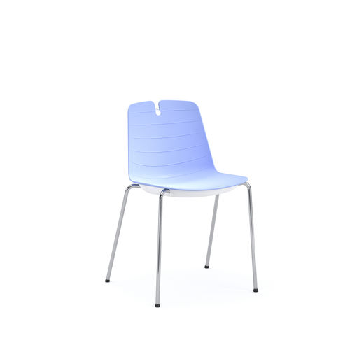 Moderner Besucherstuhl - LOIS - Milani - für den Innenraum / Aluminium / Kunststoff