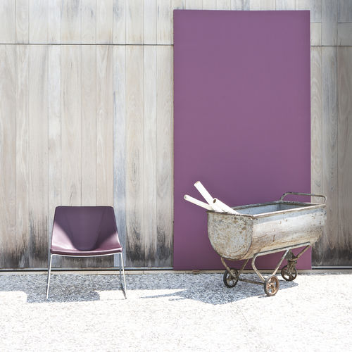 Moderner Sessel - ELLIPSE  - Milani - Stoff / weiß / violett