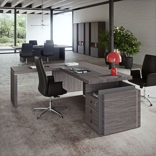 Chefschreibtisch - SESSANTA - PROF - modern / Holz / mit Stauraum