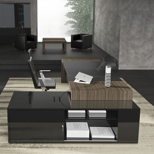 Chefschreibtisch - BLOCK - PROF - modern / Holz / mit Stauraum