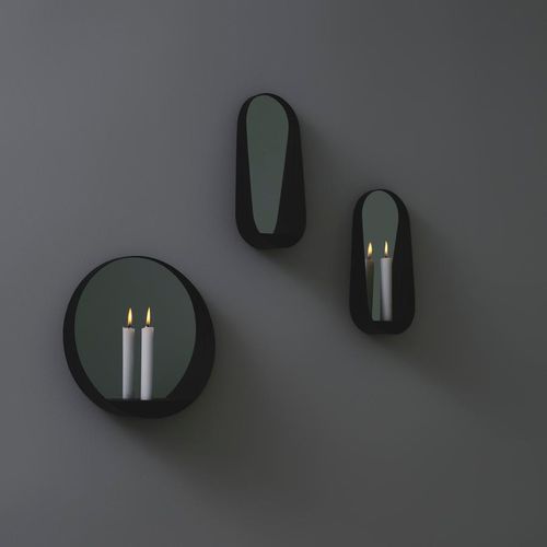 Wandmontierter Spiegel - GLIM - Gejst - modern / rund / oval