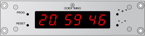 Moderne Uhr - LEDI 1/S - Gorgy Timing - für Wandeinbau / digital / Aluminium