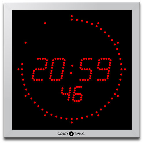 Moderne Uhr - LEDI® 7.60.S - Gorgy Timing - wandmontiert / digital / Aluminium