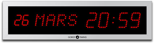 Moderne Uhr - LEDICA® 7.M - Gorgy Timing - wandmontiert / digital / Aluminium
