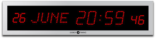 Moderne Uhr - LEDICA® 7.M.S - Gorgy Timing - wandmontiert / digital / Aluminium
