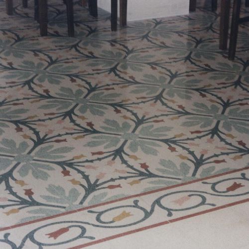 Mamorgranulat-Zementfliese - OTRANTO - fabbrica di mattoni de filippi osvaldo snc - für den Innenraum / Boden / viktorianisches Motiv