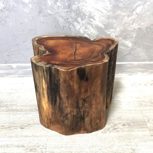 Beistelltisch / originelles Design - JACK - ARRELART - Teakholz / Gestell aus Teakholz / maßgefertigt