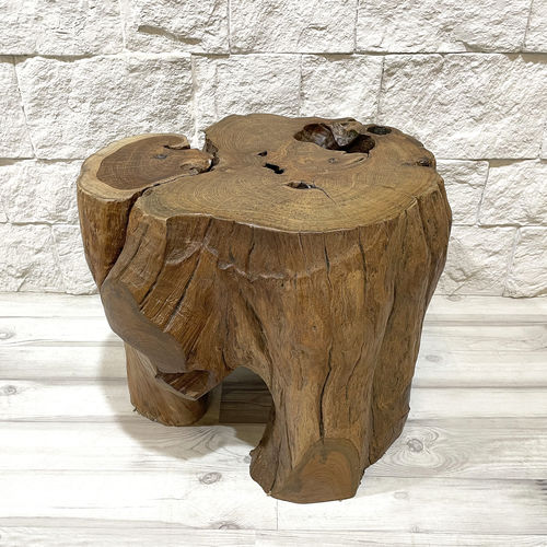 Beistelltisch / originelles Design - KAREN - ARRELART - Teakholz / Gestell aus Teakholz / maßgefertigt