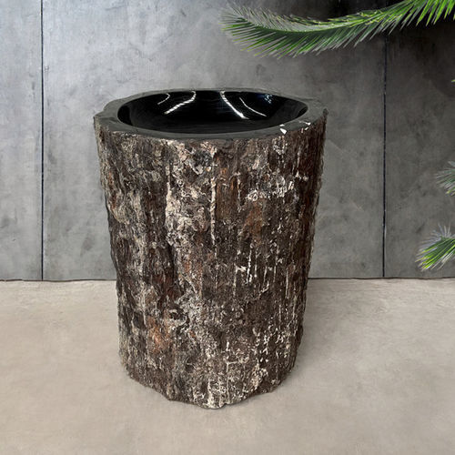 Bodenstehendes Waschbecken - BALTIMORE - ARRELART - versteinertes Holz / individuell gestaltbar / nach Maß