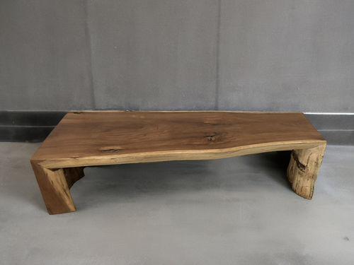 Bank / originelles Design - NADINE - ARRELART - Teakholz / ohne Rückenlehne / ohne Armlehnen