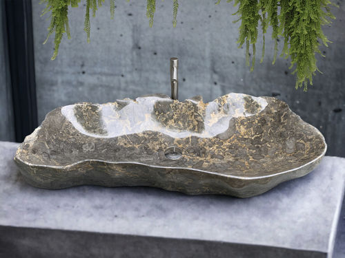 Aufsatzwaschbecken - MARKOS - ARRELART - Marmor / handgefertigt / Hochglanz