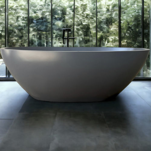 Ovale Badewanne - CHICAGO - ARRELART - freistehend / für Wohnungen / Terrazzo