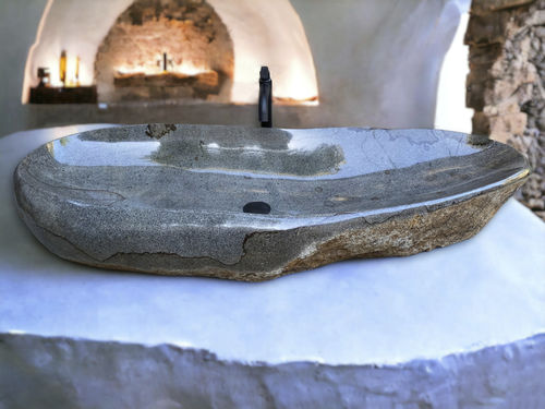 Aufsatzwaschbecken - SAN TROPEZ - ARRELART - Riverstone® / individuell gestaltbar / handgefertigt