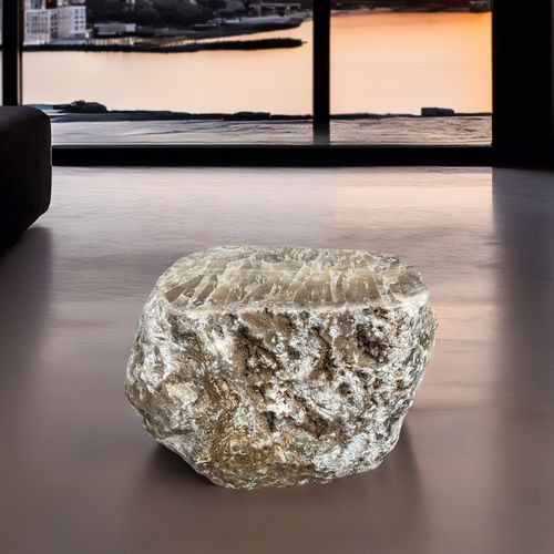Beistelltisch / originelles Design - MINERVA - ARRELART - Onyx / Gestell aus Stein / maßgefertigt