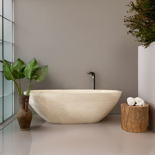 Ovale Badewanne - VANIA - ARRELART - freistehend / für Wohnungen / Verbundwerkstoff