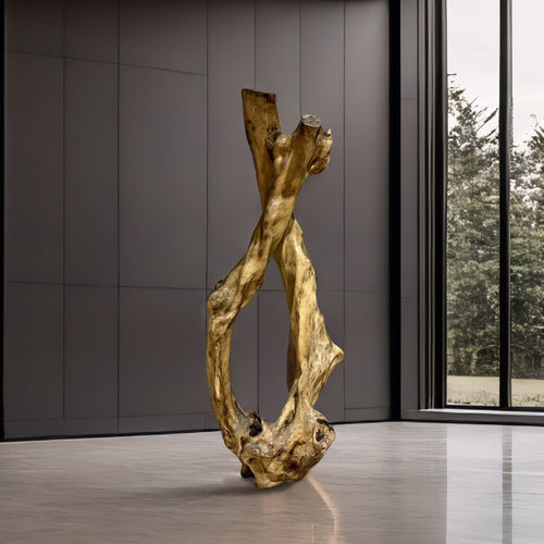 Teakholz-Skulptur - ANOUK - ARRELART - für Außenbereich / Garten / bodenstehend