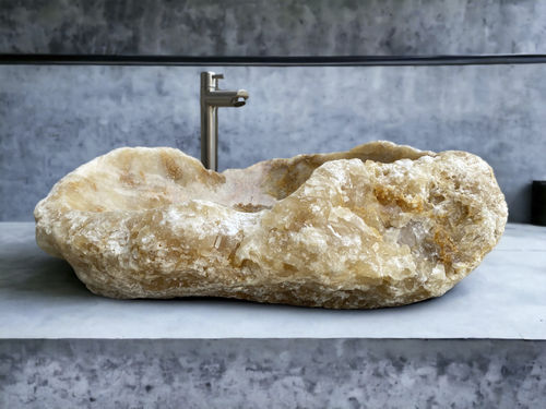 Aufsatzwaschbecken - SAONA - ARRELART - Onyx / handgefertigt / organisch