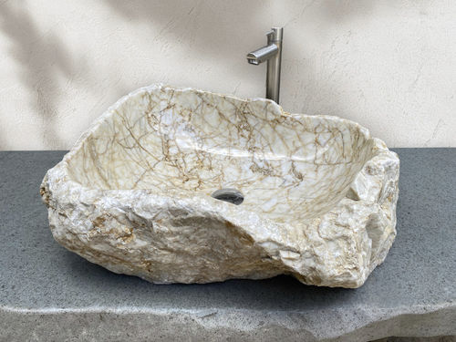 Aufsatzwaschbecken - BR 703 - ARRELART - Marmor / handgefertigt / organisch