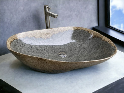 Aufsatzwaschbecken - LUXOR - ARRELART - Naturstein / individuell gestaltbar / handgefertigt
